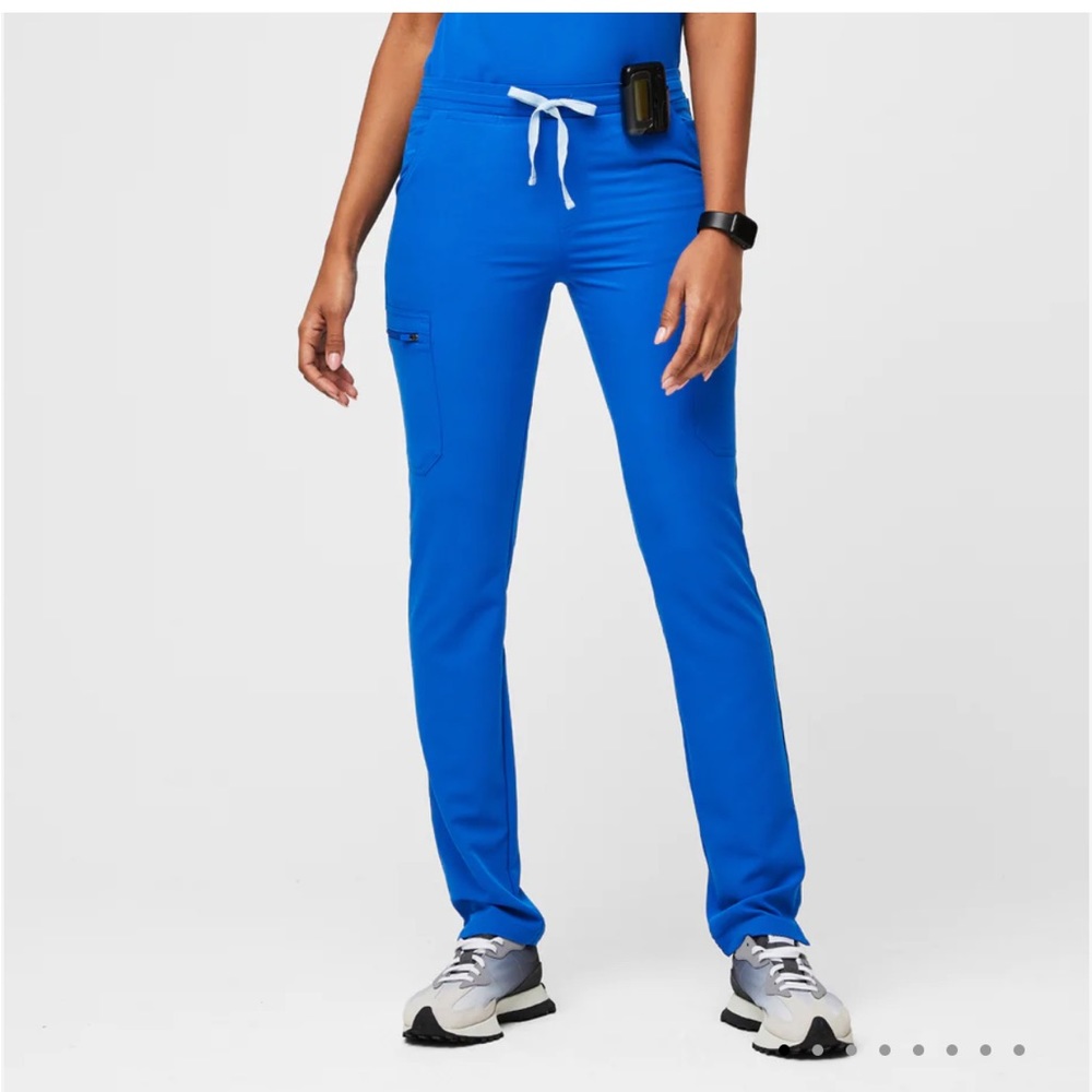FIGS Yola Skinny Scrub Pants - Royal Blue Size Large Tall (L/T)